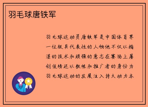 羽毛球唐铁军